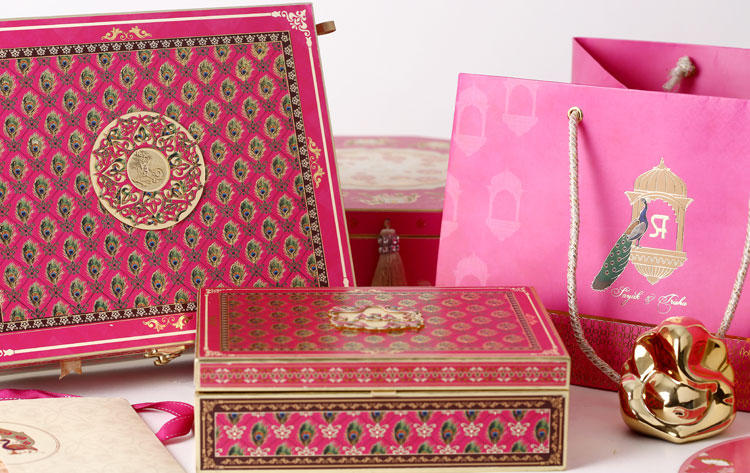 Premium Wedding Box Designs - Premium Quality Beautiful Personalised Box Invitation Exquisite - By Gold Leaf Design Studios - New Delhi